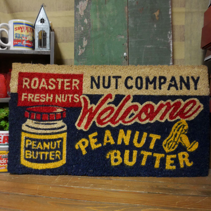 ウェルカムコイヤーマット ピーナツバター WELCOME MAT コイヤーマット　玄関マット  アメリカン雑貨の画像