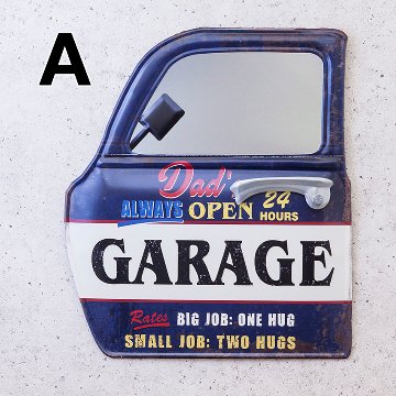 カー ドアミラー アメリカン ガレージ  インテリア ウォールミラー 鏡 AMERICAN GARAGE画像