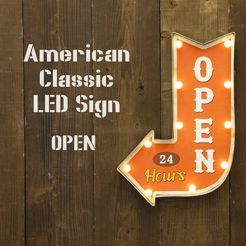 アメリカンクラシック OPENサイン LED サイン オープン　アメリカン雑貨画像