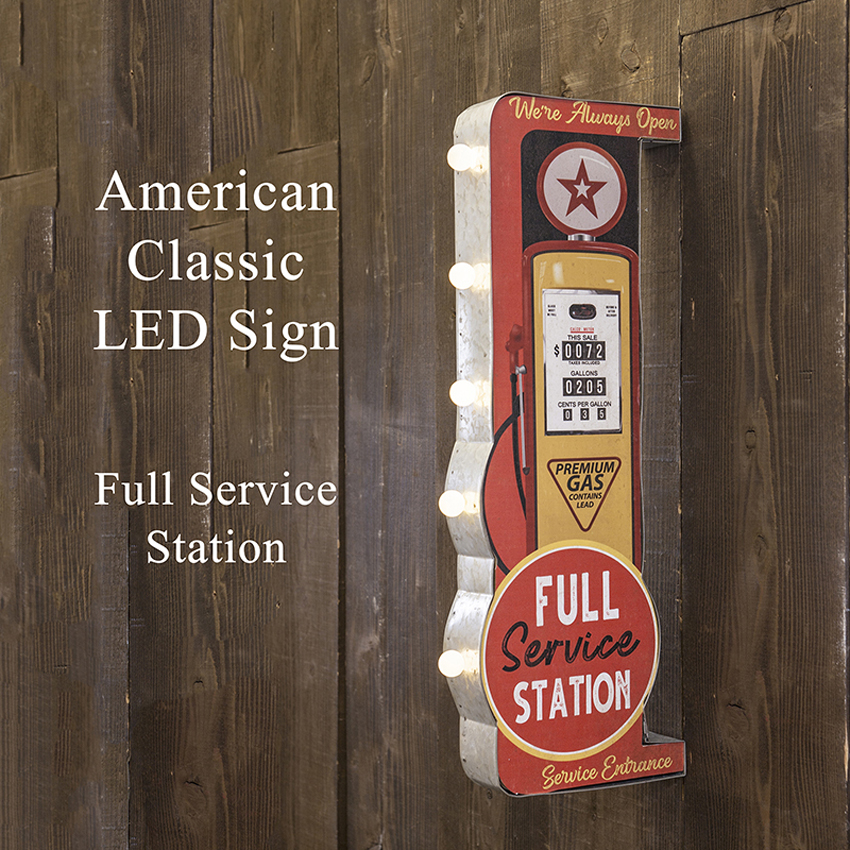アメリカンクラシック サービスステーションネオンサイン LED サイン ガスポンプ　アメリカン雑貨画像