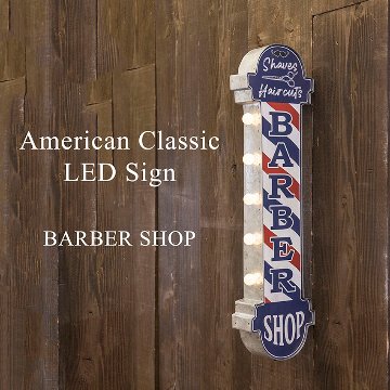 アメリカンクラシック  BARBER SHOPネオンサイン LED サイン バーバー　アメリカン雑貨画像
