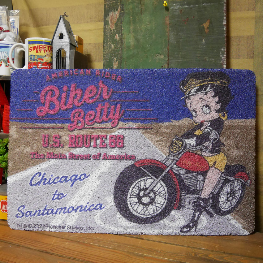 PVCエントランスマット ベティー 玄関マット コイルマット　ガレージマット　アメリカンインテリアの画像