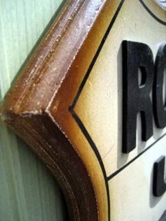  ルート66 木製 サインボード アンティーク インテリア アメリカン雑貨画像
