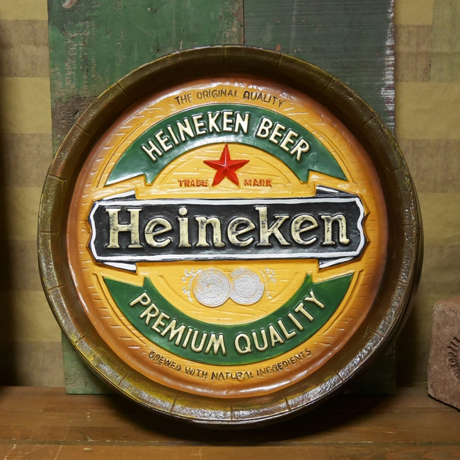 ハイネケン バレルサイン 樽型看板 インテリア Heineken アメリカン雑貨 アメリカンインテリア