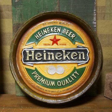 ハイネケン バレルサイン 樽型看板  インテリア Heineken アメリカン雑貨 アメリカンインテリア画像