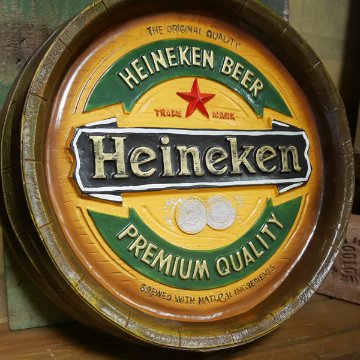 ハイネケン バレルサイン 樽型看板  インテリア Heineken アメリカン雑貨 アメリカンインテリア画像