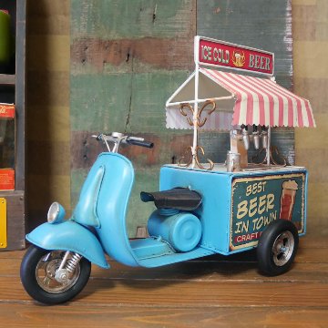 ヴィンテージ beer selling オートバイ ブリキのおもちゃ ビール バイク　ガレージインテリア アメリカン雑貨画像