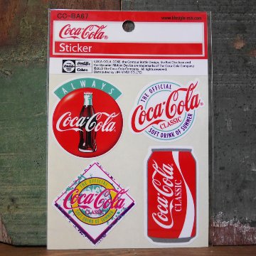 コカコーラ ステッカー COCACOLA DRINK STICKERS　4枚セットステッカー シール アメリカン雑貨画像