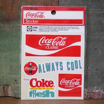 コカコーラ ステッカー COCACOLA DRINK STICKERS　4枚セットステッカー シール アメリカン雑貨画像