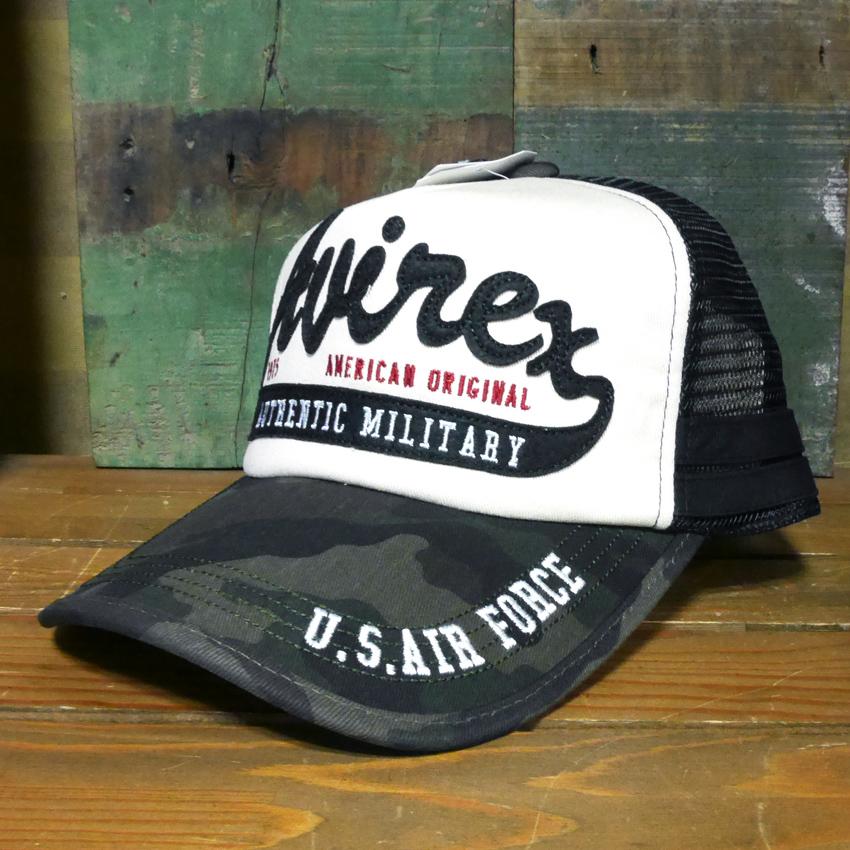 AVIREX フェルト叩きつけ メッシュキャップ アーミー アヴィレックス 帽子 ミリタリー　アメカジ　アメリカン雑貨の画像