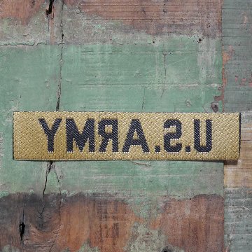 ワッペンレター US ARMY ミリタリー タグ 米軍タイプ　アーミー  アメリカン雑貨の画像