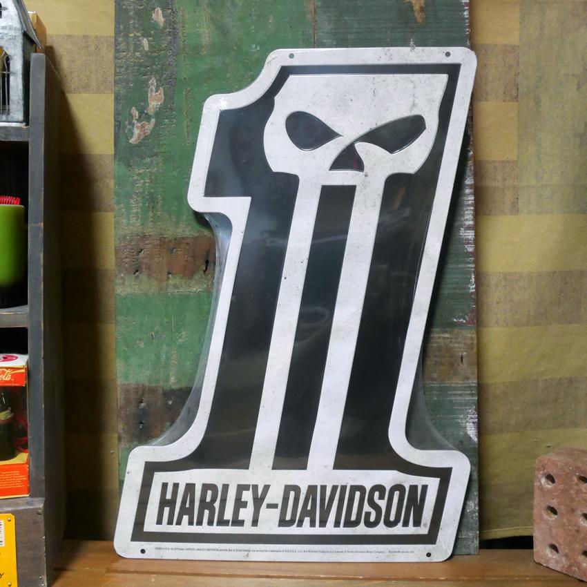 ハーレーダビッドソン HARLEY-DAVIDSON ナンバー1 エンボスティンサイン