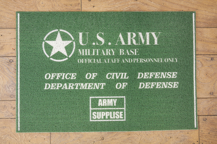 PVCエントランスマット　U.S.ARMY ドアマット  玄関マット ミリタリー アメリカン雑貨画像