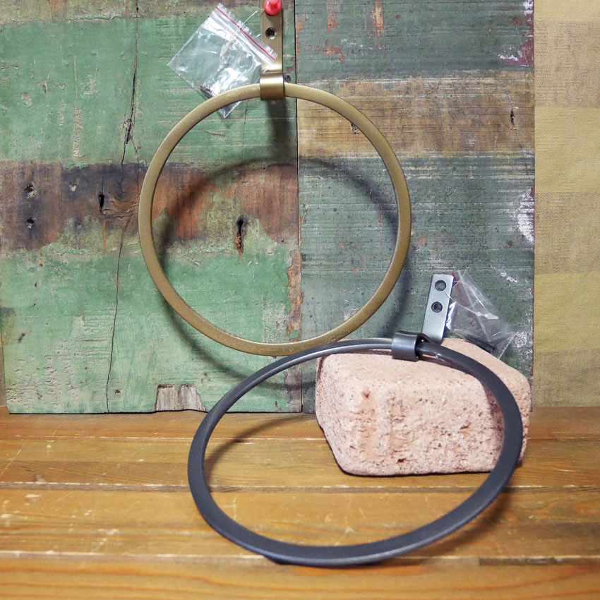 アンティーク アイアン タオルハンガー 丸ハンガー インテリア雑貨の画像