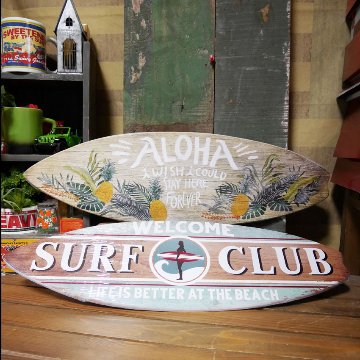 Nalushopサーフボード  インテリア 置物 ハワイアン デニム  SURF サーフィン
