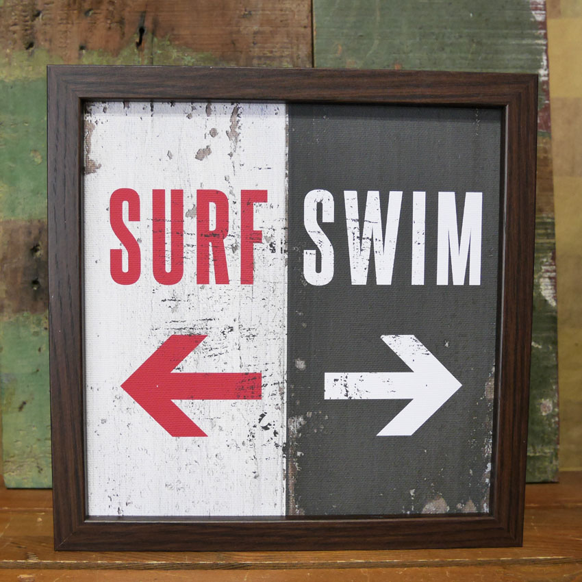 サインフレーム SIGN FRAME Surf Swim インテリアピクチャー アメリカン雑貨の画像