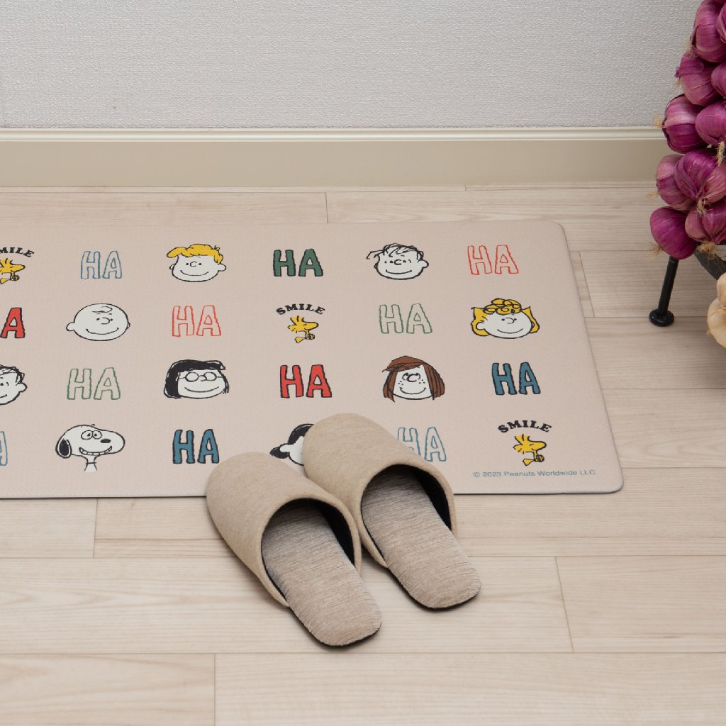 スヌーピー PVC キッチンマット120サイズ スマイル SNOOPY PEANUTSの画像