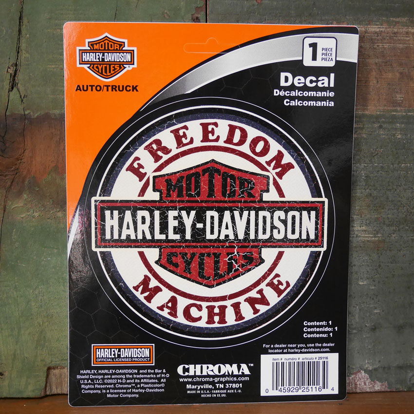 ハーレーダビッドソン フリーダムマシン デカール  Harley-Davidson 25116  ステッカー　アメリカン雑貨の画像