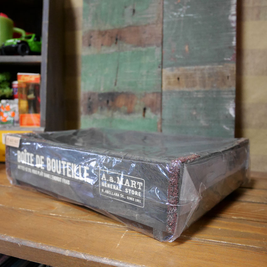 シャビーウッドボックス Mサイズ 木箱 収納　プランター　ウッドトレイ ガーデニング画像