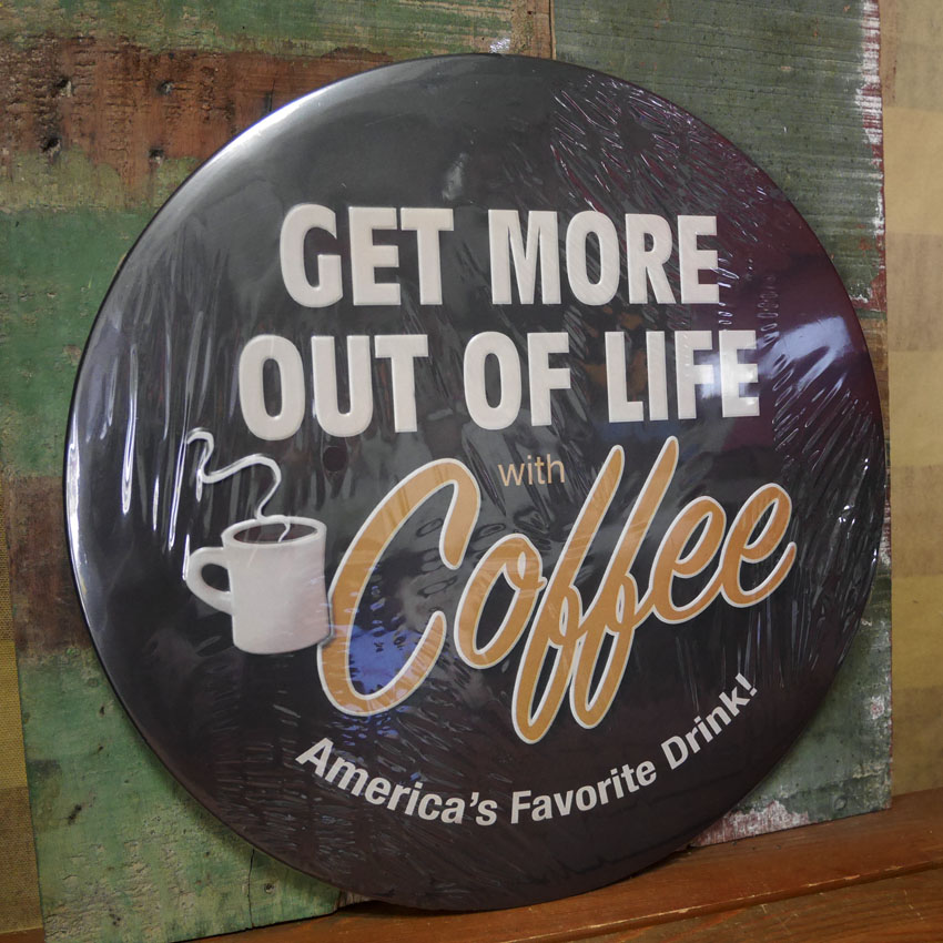 珈琲スティールプレート COFFEE ブリキ看板　ティンサイン　アメリカン雑貨画像