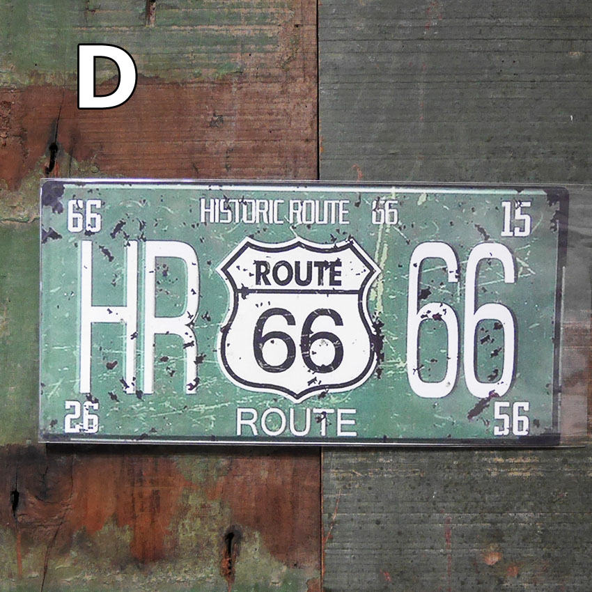 ルート66 プラスチック サインプレート ROUTE66 プラ看板　ナンバープレート　アメリカン雑貨画像