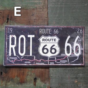 ルート66 プラスチック サインプレート ROUTE66 プラ看板　ナンバープレート　アメリカン雑貨画像