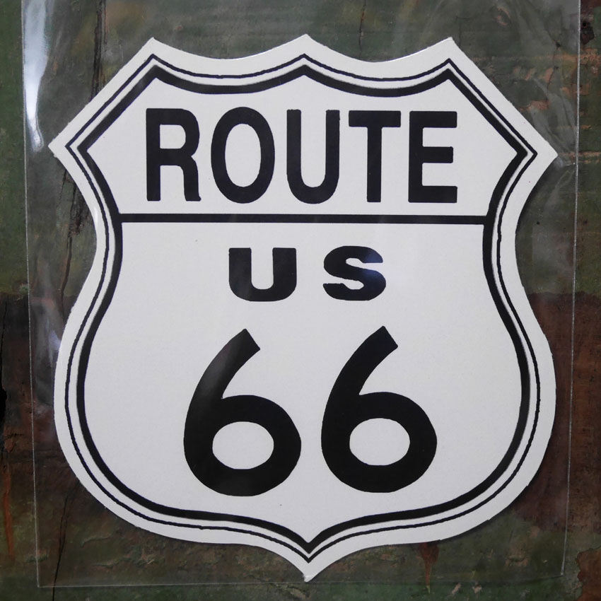 ROUTE66 PVC ステッカー Lサイズ ルート66 アメリカン ウォールステッカー  WH アメリカン雑貨の画像