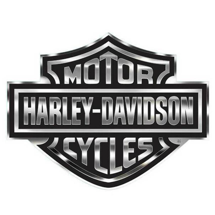 ハーレーダビッドソン クロム ラージデカール バー＆シールド Harley-Davidson Bar & Shield Chrome Graphix 4330　アメリカン雑貨の画像