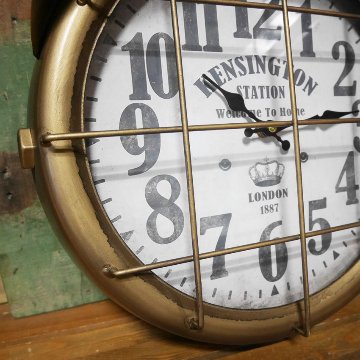 ケンジントンステーションアンティーククロック サブマリン ブロンズ 掛け時計 アメリカン雑貨画像