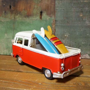 ピックアップトラック サーフトラック ノスタルジックデコ  自動車 ブリキのおもちゃ  アメリカン雑貨画像
