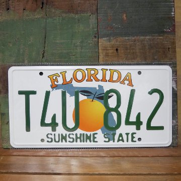 フロリダ T4U842 コマーシャルプレート FLORIDA THE FAST & FURIOUS  ナンバープレート アメリカン雑貨　画像