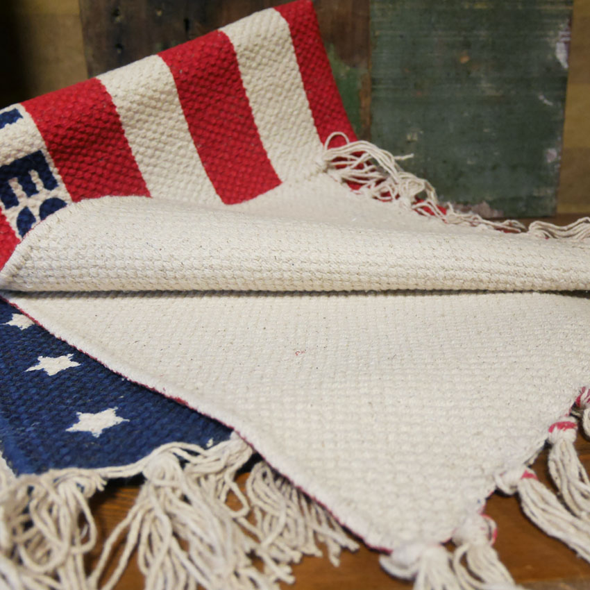 USA フロアマット 星条旗 コットンマット インテリアマット　玄関マット　バスマット　アメリカン雑貨画像