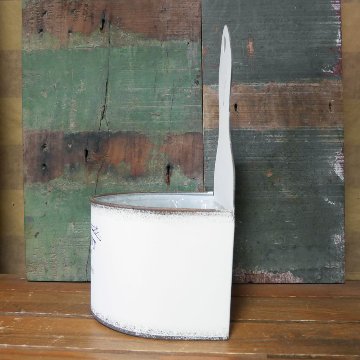 ボア ウォールポット　インテリア ブリキ プランター 鉢　ガーデニング雑貨　カントリー雑貨　　画像