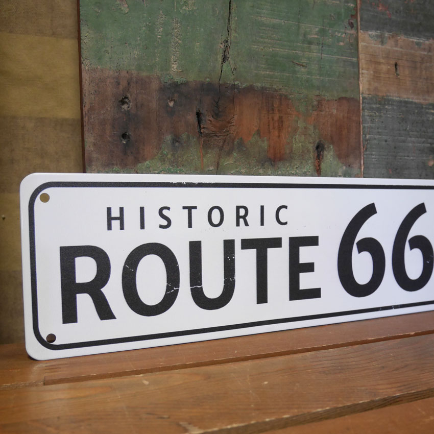  ルート66プレート HISTORIC ROUTE66 CHICAGO TO LA.ブリキ看板 ビンテージ風 　ティンサイン　アメリカン雑貨画像