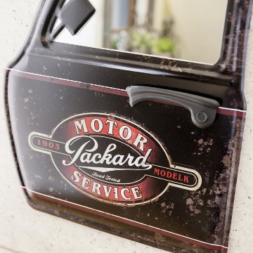 カー ドアミラー Packard MOTOR SERVICE インテリア ウォールミラー 鏡　ミラー　アメリカン雑貨画像