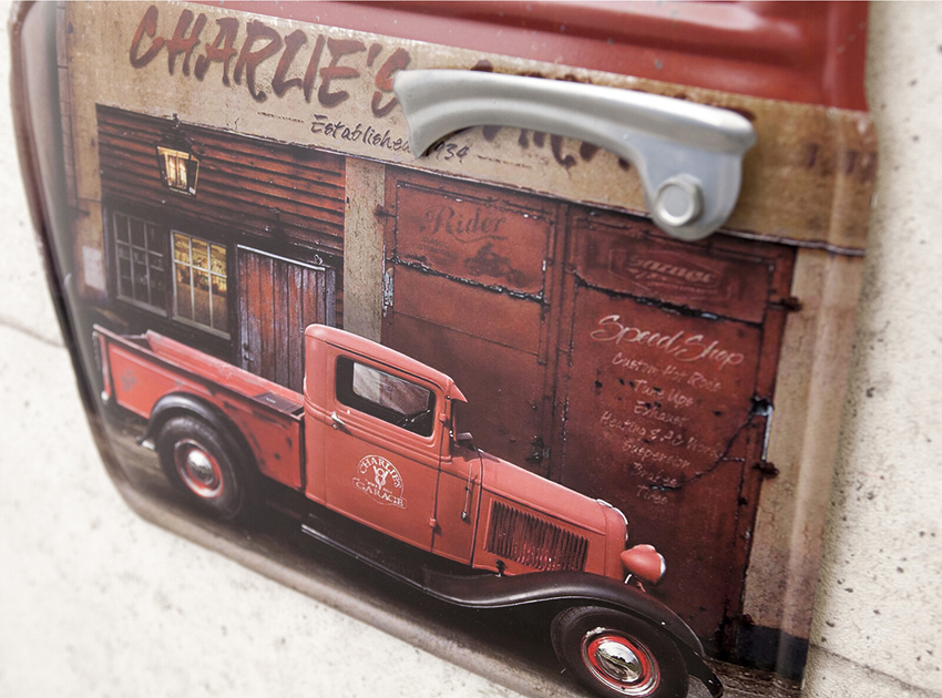 カー ドアミラー CHARLIE'S GARAGE インテリア ウォールミラー 鏡　ミラー　アメリカン雑貨画像