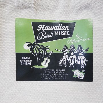 ハワイアン　コットントートバッグ HAWAII ナチュラル Sサイズ 手提げカバン キーストーン 画像
