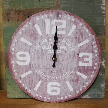 掛け時計 オールドルック ウォールクロック OLD TOWN BROWN アメリカン雑貨画像