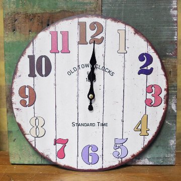 掛け時計 オールドルック ウォールクロック OT STANDARD TIME アメリカン雑貨画像