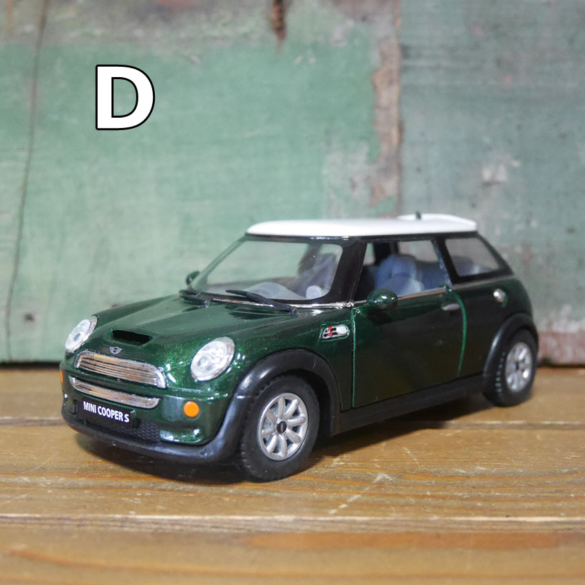 ミニクーパS 1/28 プルバックミニカー mini cooper　キンスマート アメリカン雑貨の画像