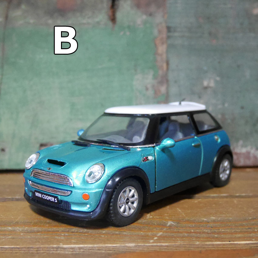 ミニクーパS 1/28 プルバックミニカー mini cooper　キンスマート アメリカン雑貨の画像