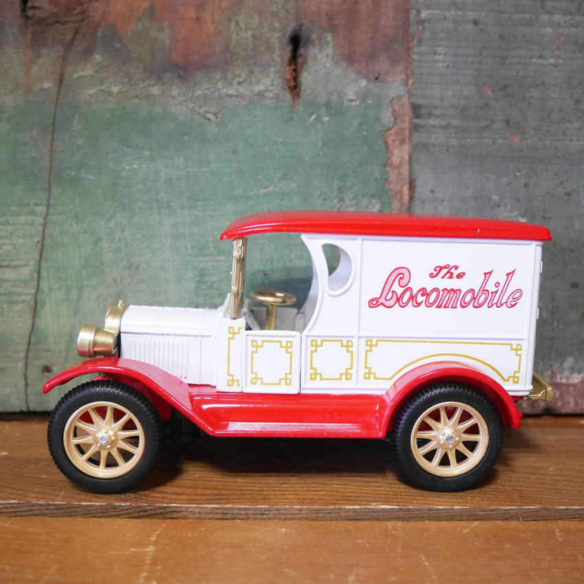 クラシックカー THE Locomobile プルバックミニカー  屋根付き ロコモービル アメリカン雑貨の画像