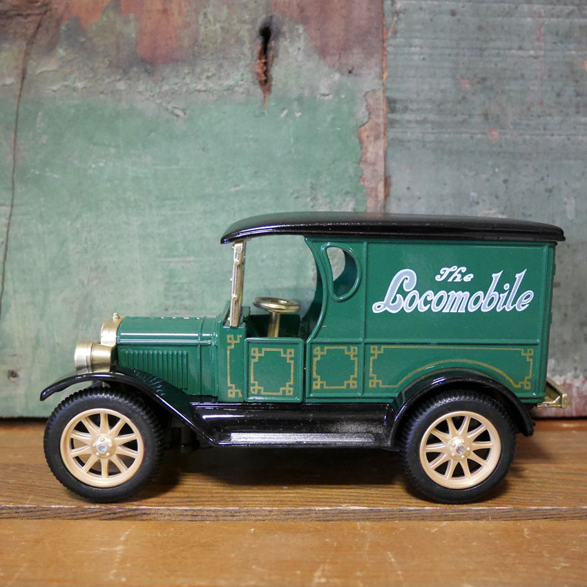 クラシックカー THE Locomobile プルバックミニカー  屋根付き ロコモービル アメリカン雑貨の画像