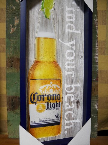 CORONA  ウッディー フレーム アート コロナ インテリア 木製看板 アメリカンインテリア  アメリカン雑貨画像