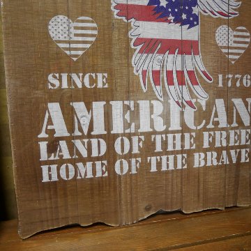 ウッドボード PROUD TO BE AMERICAN インテリア 木製看板 アメリカン看板