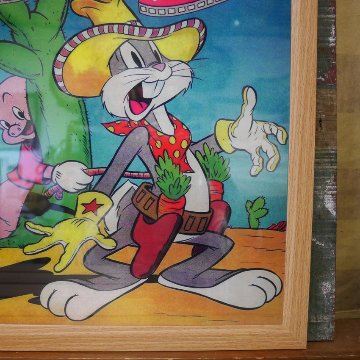 ルーニーチューンズ インテリアピクチャー ポスター バックスバニー　アメリカンポスター　インテリア額の画像