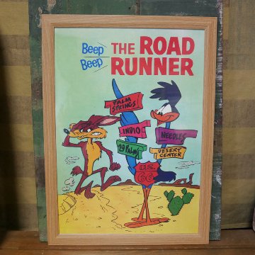 ルーニーチューンズ インテリアピクチャー ポスター ロードランナー　インテリア額　アメリカン雑貨の画像