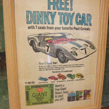 アメリカンコミック インテリアピクチャー ポスター フレーム DINKY TOY CAR レトロ アメリカンポスター インテリア額の画像