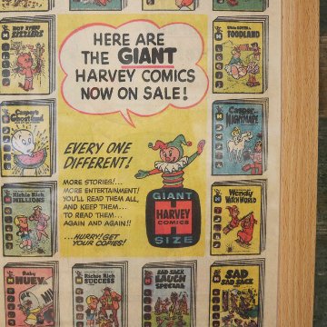 アメリカンコミック インテリアピクチャー ポスター フレームHARVEY COMICS レトロ アメリカンポスター インテリア額の画像