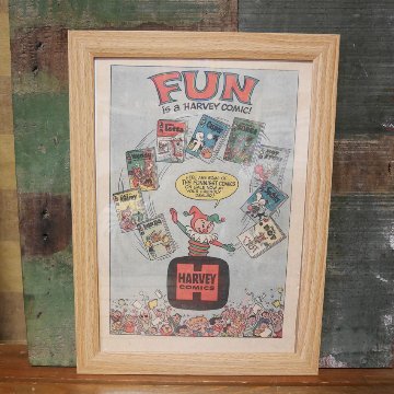 アメリカンコミック インテリアピクチャー ポスター フレームFUN HARVEY COMICS レトロ アメリカンポスター インテリア額の画像